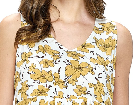 Babydoll Floral Dress MUSTARD