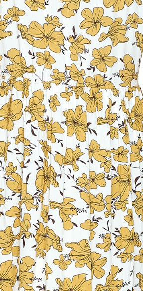Babydoll Floral Dress MUSTARD