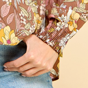 Floral W/ Smocked Sleeves SIENNA