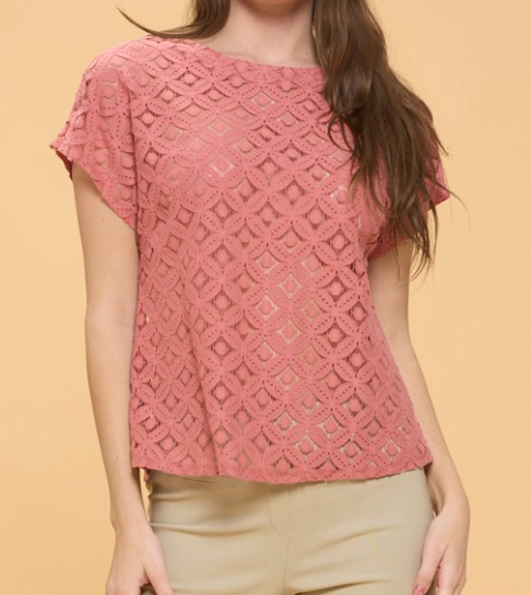 Cap Sleeve Lace MAUVE