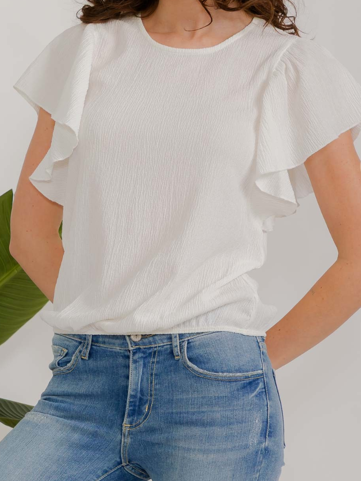 Flutter Bubble Hem IVORY