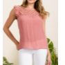 Lace Yoke Neckline ROSE