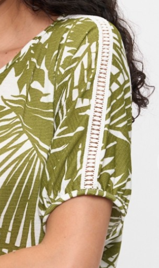 Tropical Crochet Shoulder OLIVE