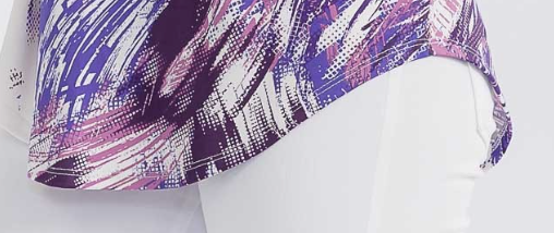 Mandarin Collar V~Neck Sleeveless PURPLE