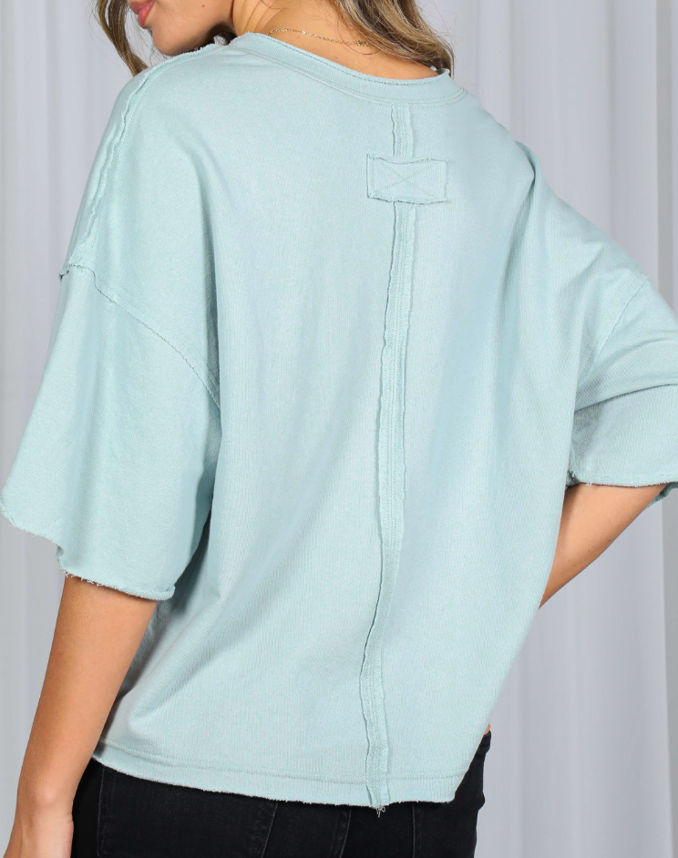 Vintage Raw Cut Detail BABY BLUE
