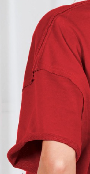 Vintage Raw Cut Detail CRIMSON