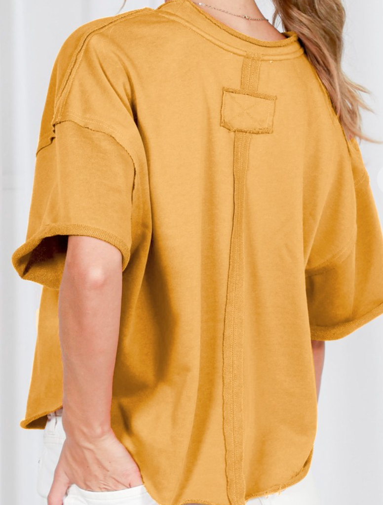 Vintage Raw Cut Detail MUSTARD