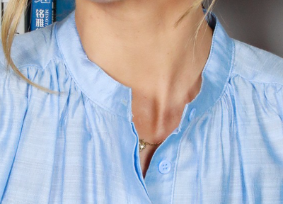 Henley Button Down Texture SKY