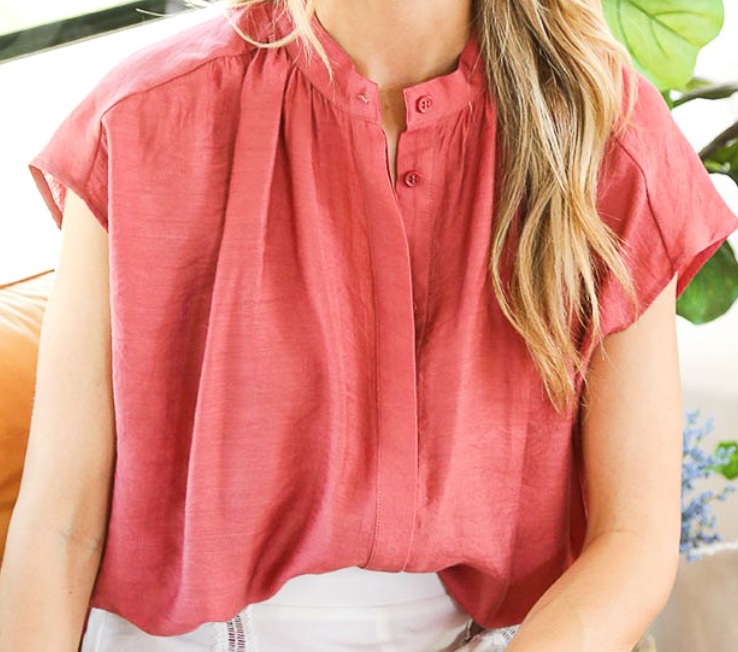 Henley Button Down Texture SIENNA