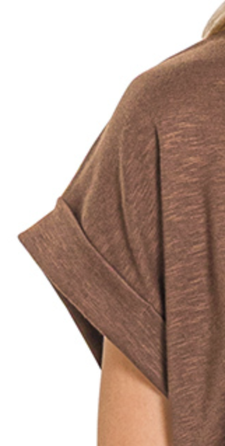 Modal Slub Tee BROWN