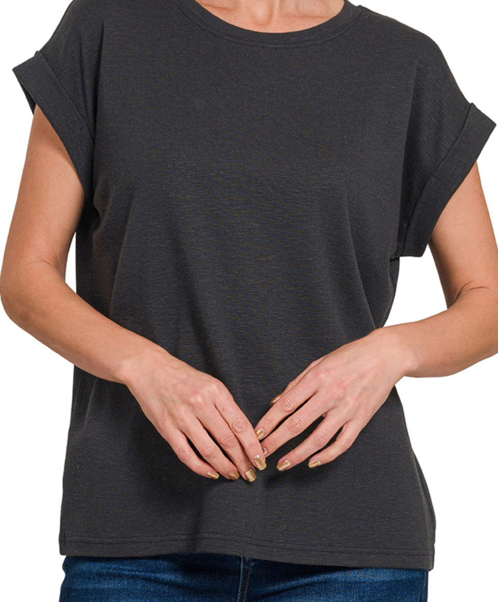 Modal Slub Tee BLACK