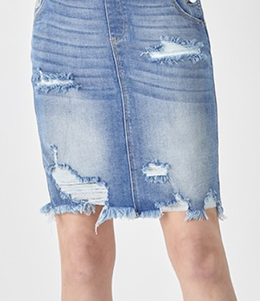 RISEN Distressed Skirt~All
