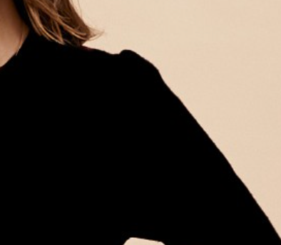 Long Puff Sleeve Sweater Midi BLACK
