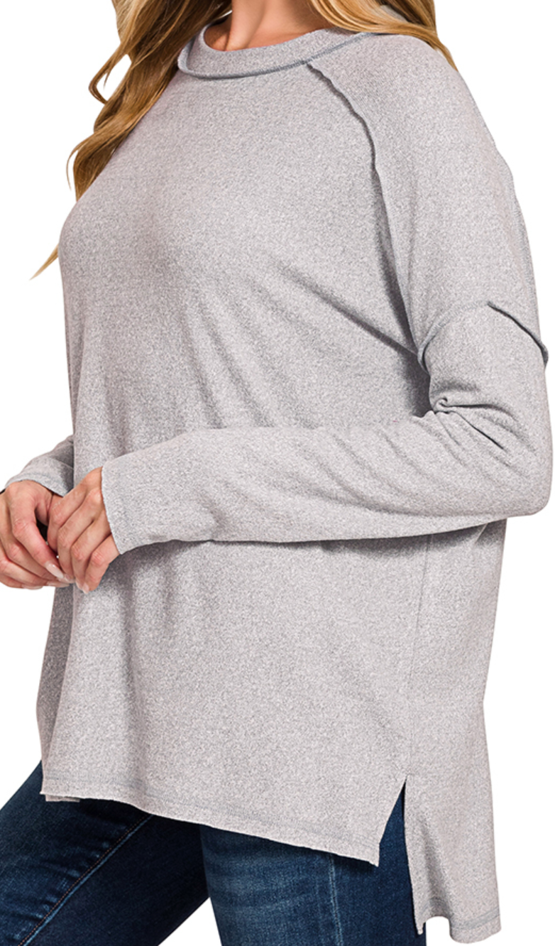 Melange Hacci Hi-Low GRAY