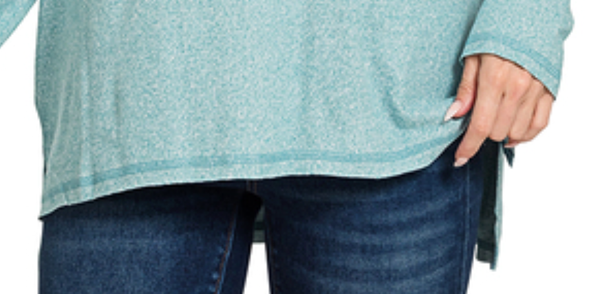 Melange Hacci Hi-Low TEAL