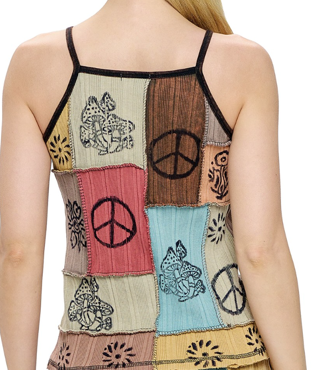 Art Hippie Patchwork Tank NEUTRAL