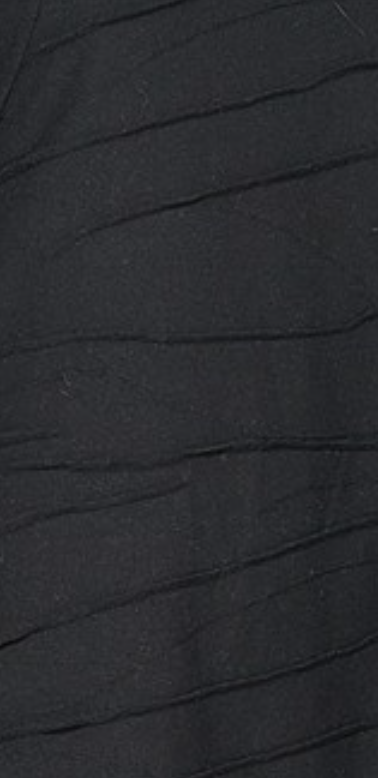 Textured A~line Ruffled Hem BLACK