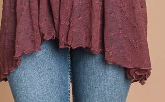 PS Hi~Low Drape Cardi BERRY