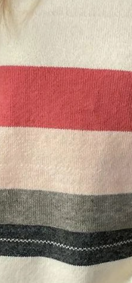 Color Block Stripe Sweater CREAM