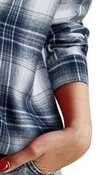 1/4 Button Down Plaid NAVY