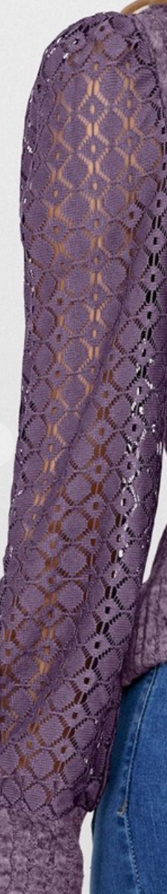 Diamond Lace Sweater PURPLE