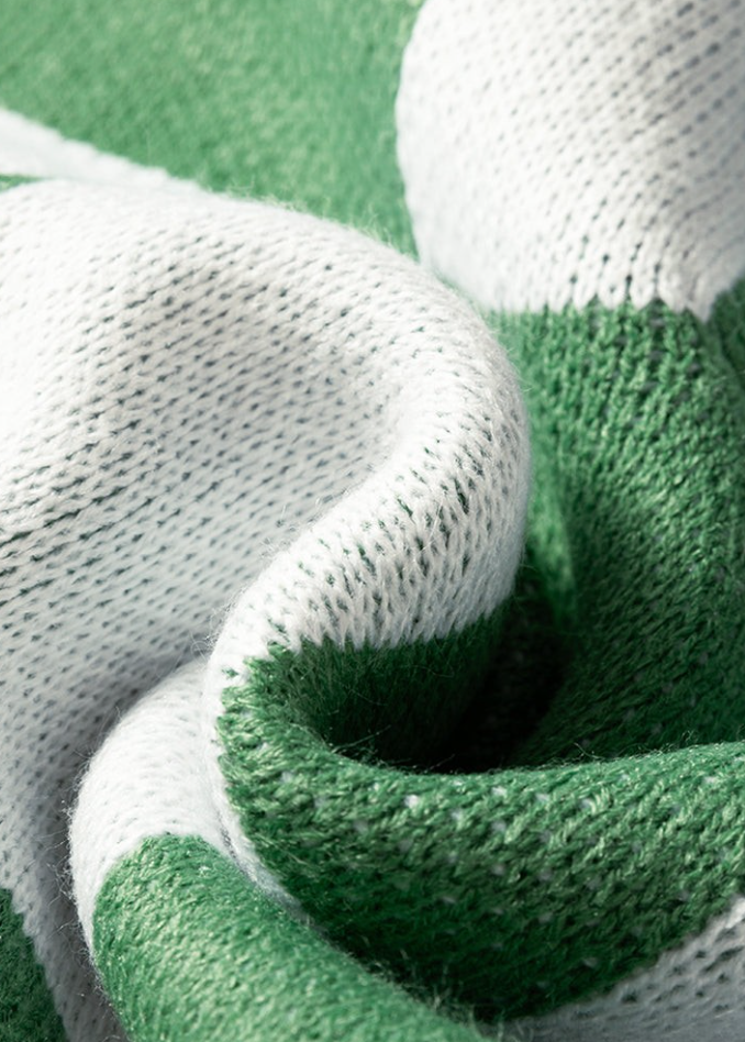 Checker Collared Sweater GREEN