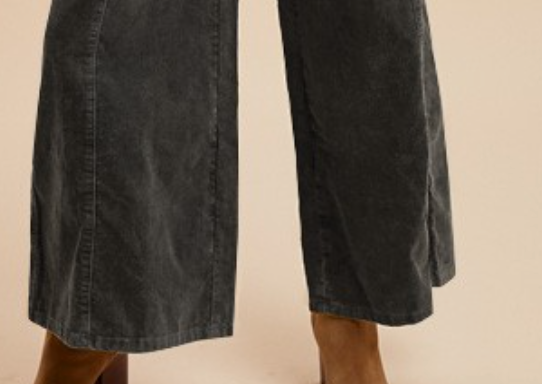 Corduroy Mineral Washed Jumper 29" CHARCOAL