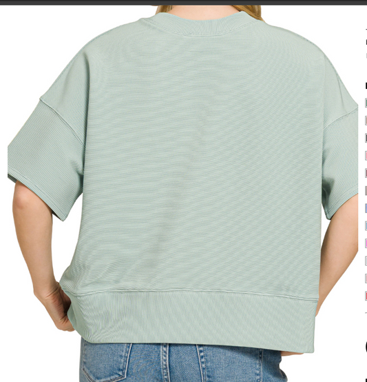 Effortless Ribbed Tee MEADOW
