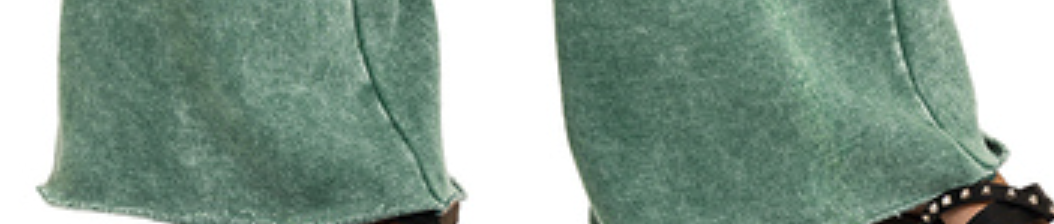 Acid Wash Palazzo Pants 30 DK GREEN