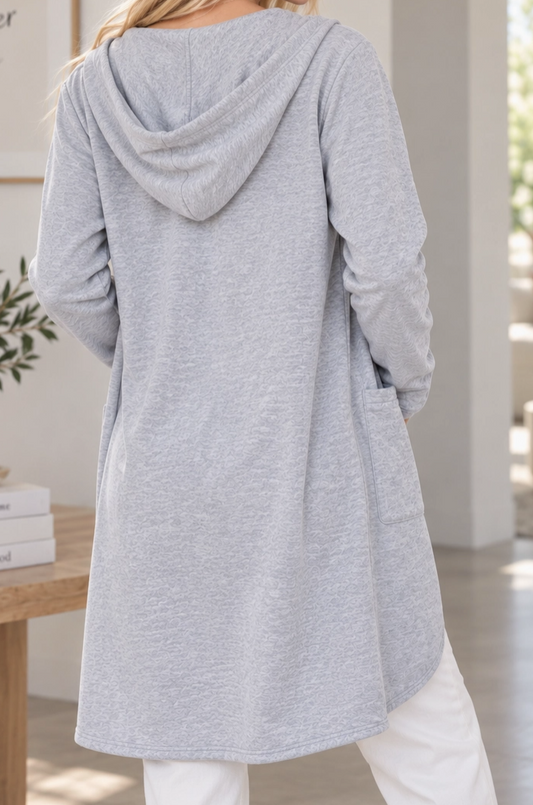 Homebody Hooded Cardigan GRAY