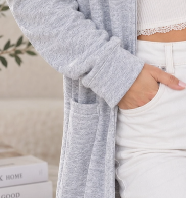 Homebody Hooded Cardigan GRAY