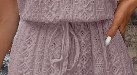 Eyelet Textured Dress PURPLE