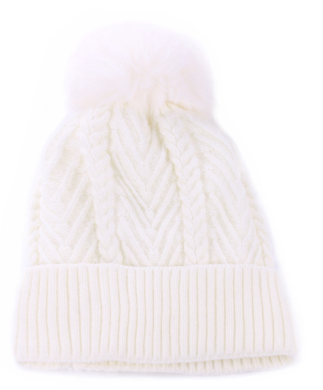Lined Woven Knitted Pom Beanie