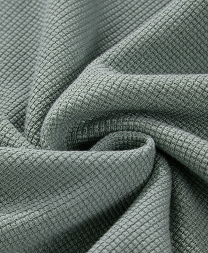 Waffle Knit V~Neck LODEN