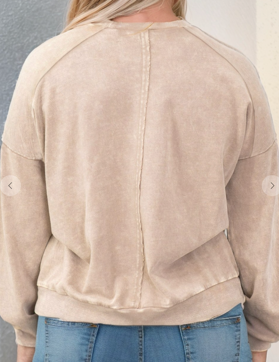 PS Floral Peace Sweatshirt KHAKI