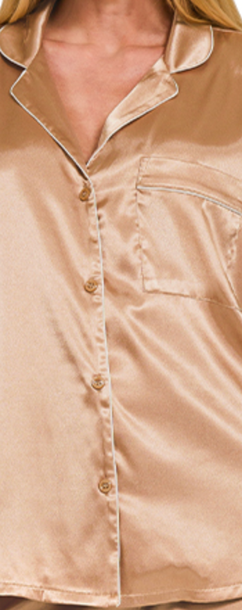 Satin 2 Piece Pajama Set BRUSH