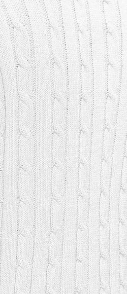 Cable Pattern Collared Sweater WHITE