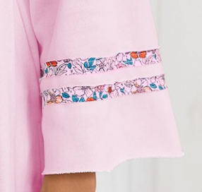 Floral Peace Sign Sweatshirt PINK