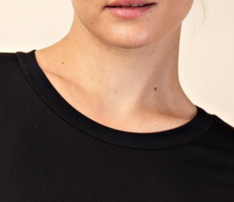 Viscose Short Sleeve Basic BLACK