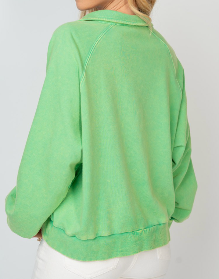 Mineral Wash Sweatshirt PISTACHIO