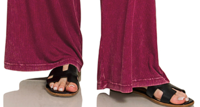 Acid Wash Ribbed Set CABERNET 29"