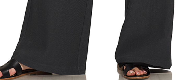 Ribbed 1/4 Zip Pullover & Pant Set 28" BLACK