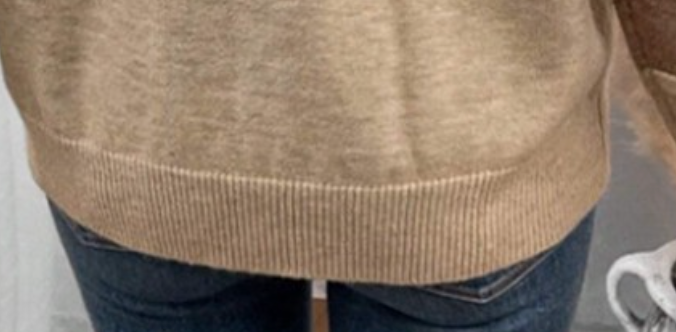 Colorblock Crew Neck Sweater KHAKI