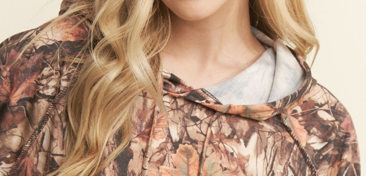 Camo Kangaroo Hoodie BROWN