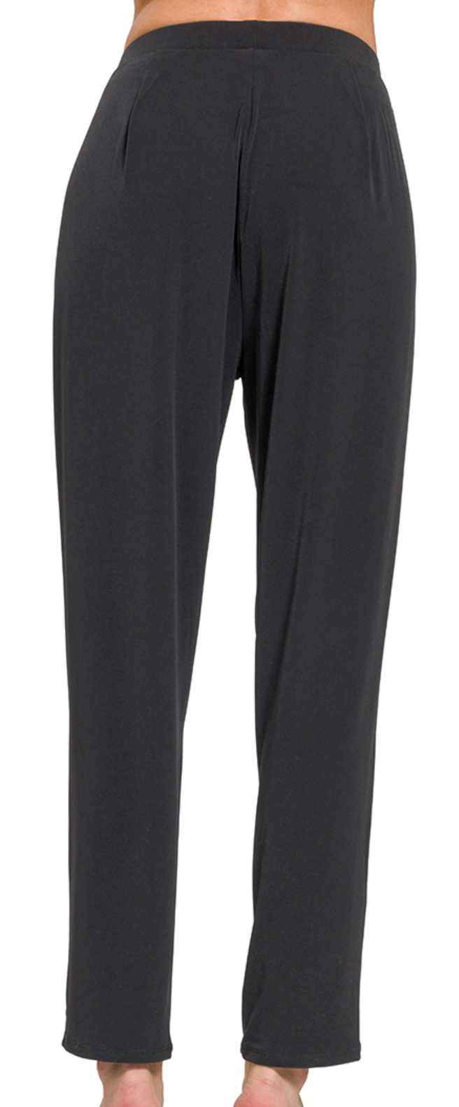 Ity Pocketed Pleated Pants 26.5" BLACK