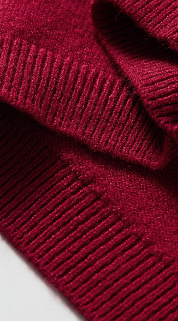 Cap Sleeve Knit Sweater RED