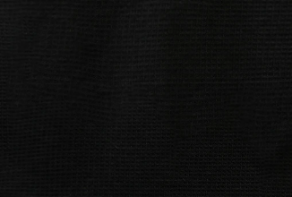 Denim Trim Waffle Polo Collar BLACK