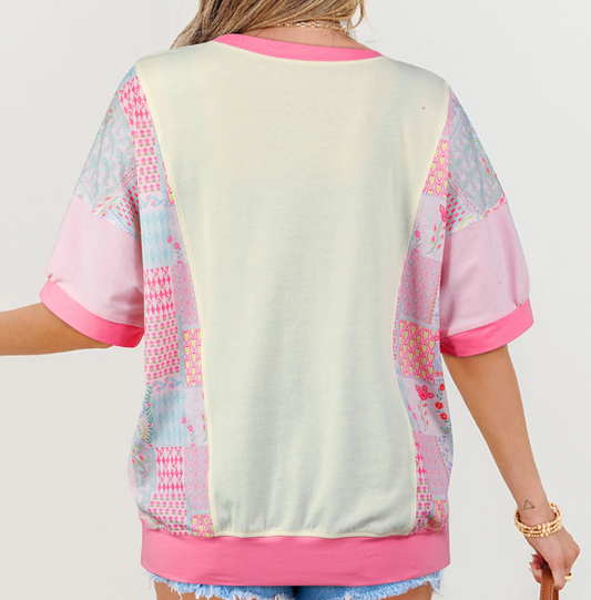 Color Block Floral Patchwork CREAM