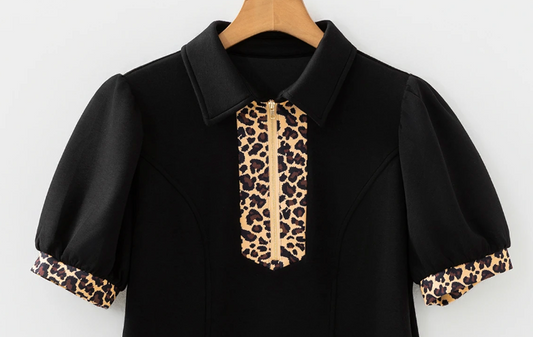 Unapologetic Leopard Dress BLACK