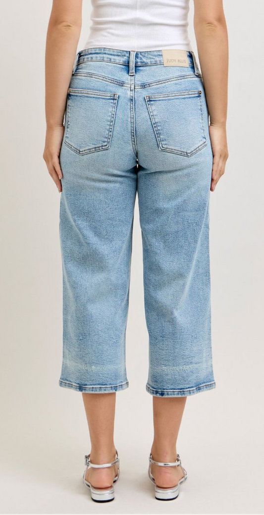 JUDY BLUE Wide Leg Crop MR 24.5"